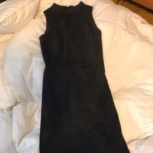 Charcoal mock neck suiting dress